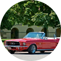Oldtimer Ford Mustang 1967 Cabrio Rot Hochzeitsauto Mieten Ausfahrt